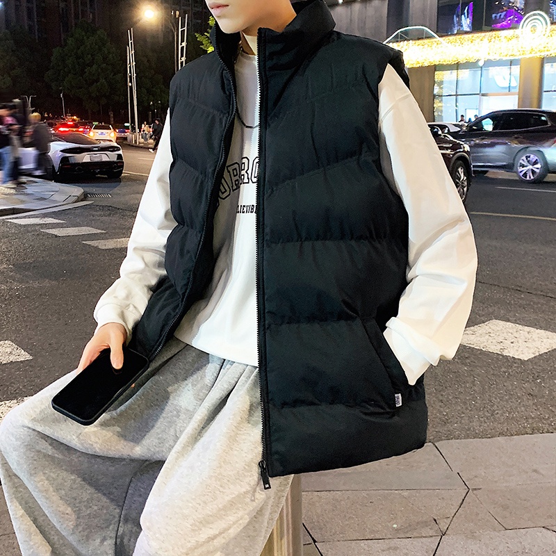 Áo Khoác Phao Sát Nách Chất Liệu Dày Dặn Giữ Ấm Thời Trang Thu Đông Cho Nam size m-5xl Lưng