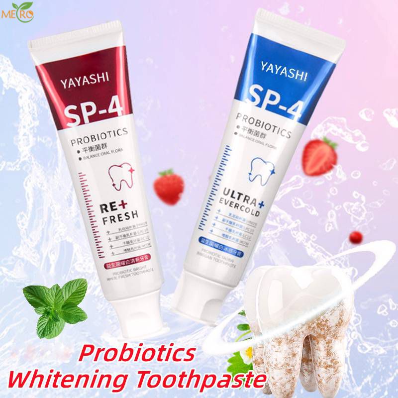 Kem Đánh Răng SP-4 Yayashi Ultra+ Whitening 120g Hỗ Trợ Trắng Sáng, Khử Mùi, Thơm Mát Super Probiotic-4
