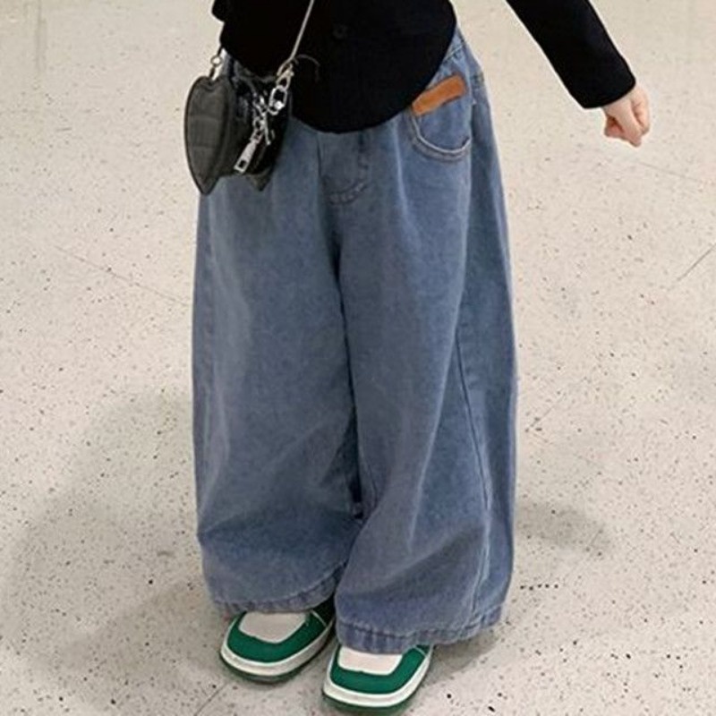 Áo Sơ Mi Và Quần Jean Ống Rộng Phong Cách Hàn Quốc Thời Trang Xuân Thu Hàng Mới Dành Cho Bạn Gái