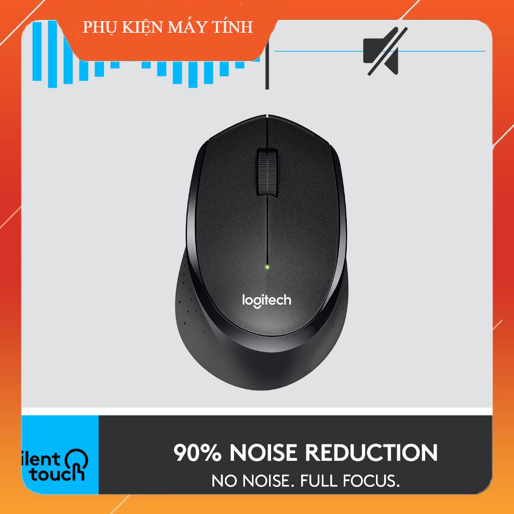 Chuột không dây Logitech M330 Silent Plus - Giảm ồn, USB, thuận tay phải, PC/ Laptop