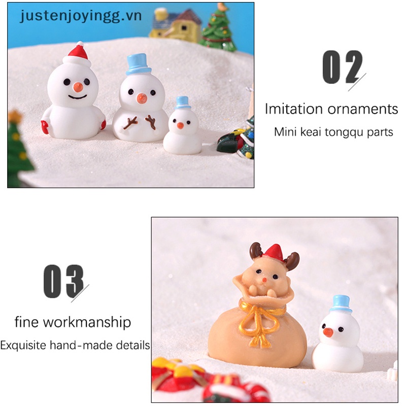 1 Mô Hình Tuần Lộc Giáng Sinh mini Bằng Nhựa resin Trang Trí Tiểu Cảnh