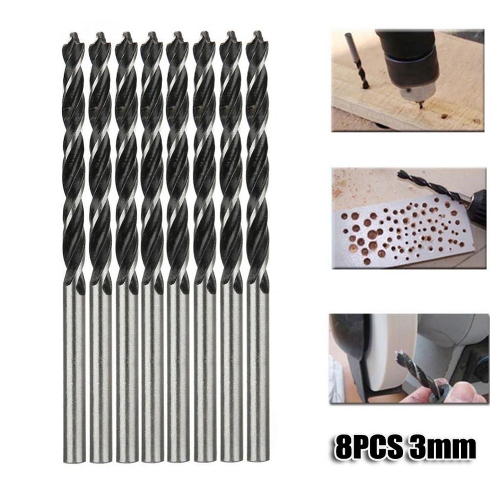 Bộ 8 Mũi Khoan Thép carbon Dùng Làm Gỗ Nhân Tạo