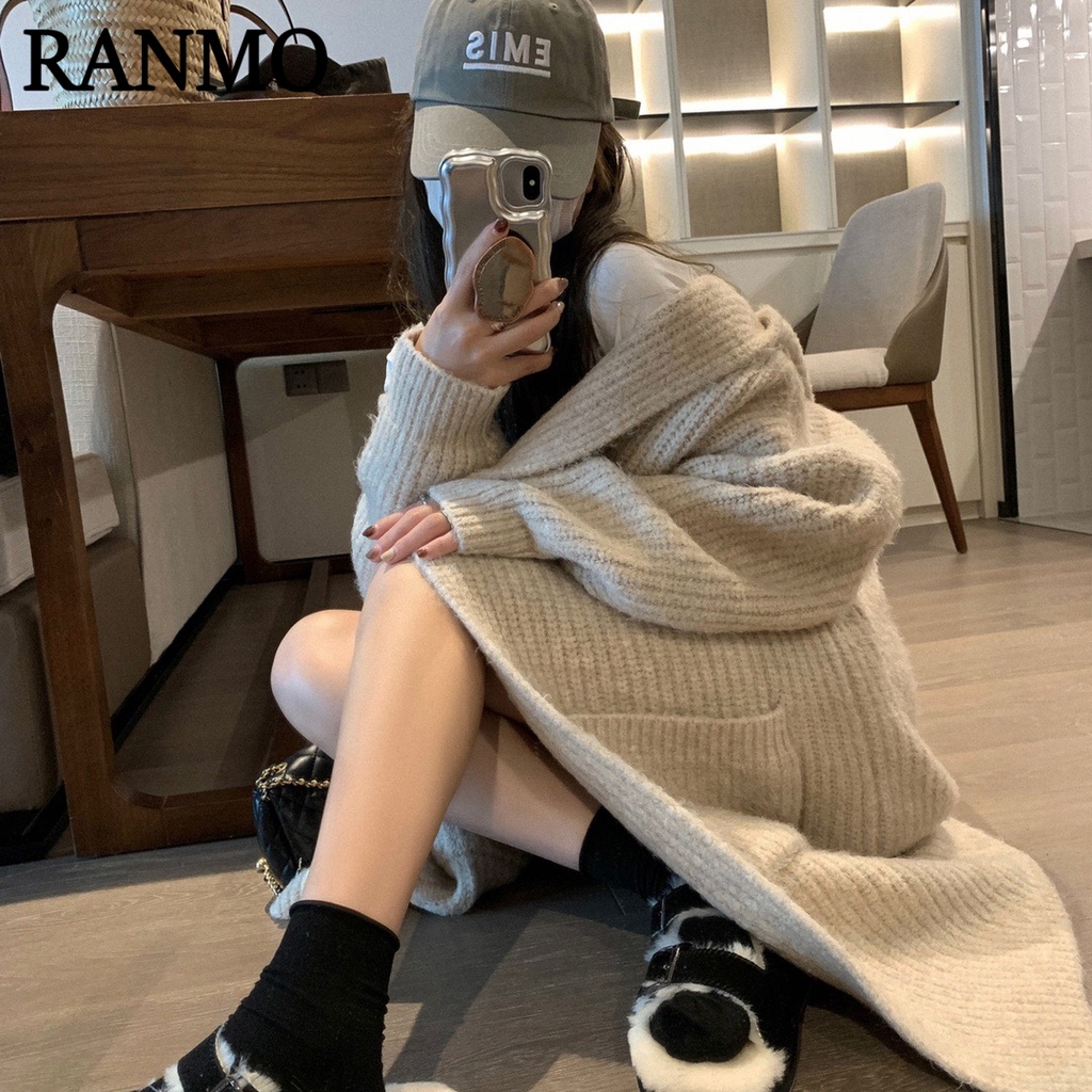 RANMO Áo Len áo khoác cardigan Popular phổ biến Trendy Dễ thương A91K7BG 38Z230919
