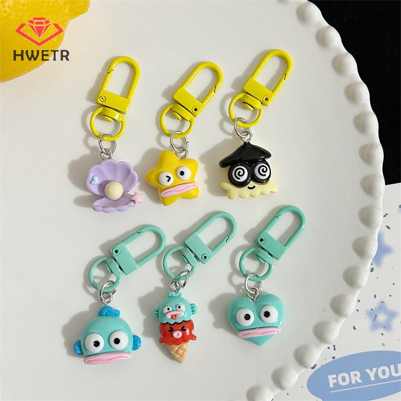 SANRIO Móc Chìa Khóa Hình Cá hanton Xấu Xí Sáng Tạo Vui Nhộn Mới