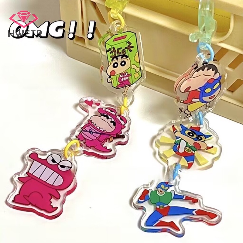 Hwetr Dây Móc Khóa Hình shin-chan Bằng acrylic Dễ Thương Trang Trí Túi Xách Mới