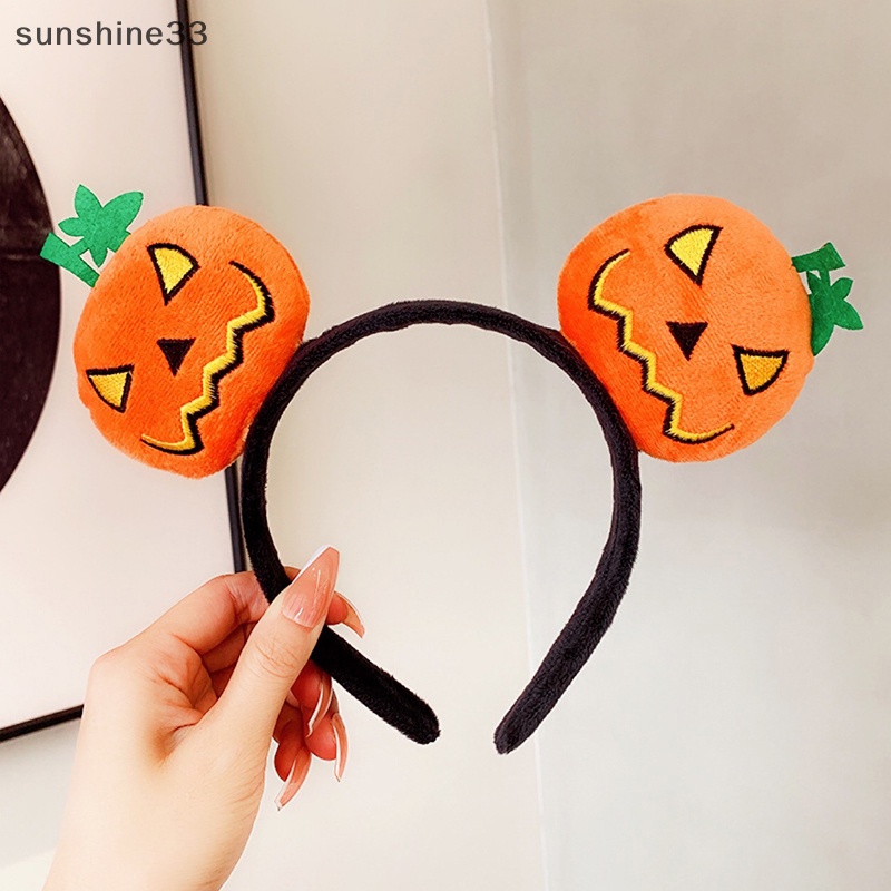Băng Đô Cài Tóc Hình Quả Bí Ngô Phong Cách halloween Dễ Thương Cho Bé Gái