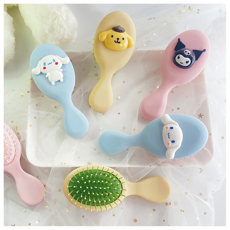 Sanrio Air Cushion Lược Cinnamoroll Kuromi Hoạt Hình Dễ Thương Pudding Chó Dễ Thương Di Động Massage Hàn Quốc Lược Chải Tóc