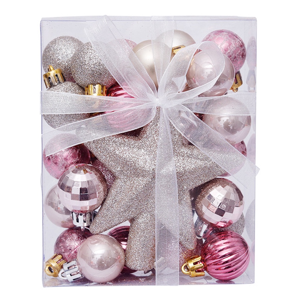 Bộ 30 Quả Châu Trang Trí Cây Thông Noel Kích Thước 3cm