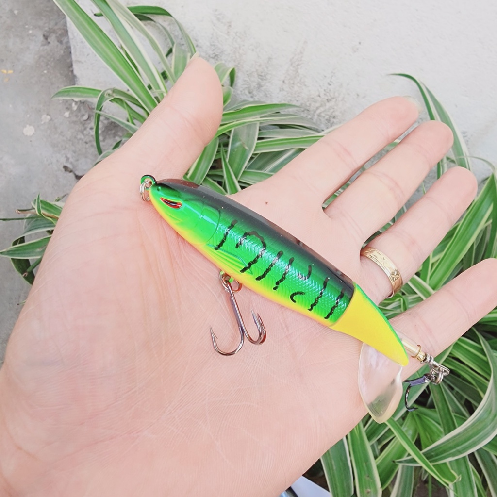 Mồi câu cá giả đuôi xoay có móc câu 13gram 11cm  Anh Khoa Tackle