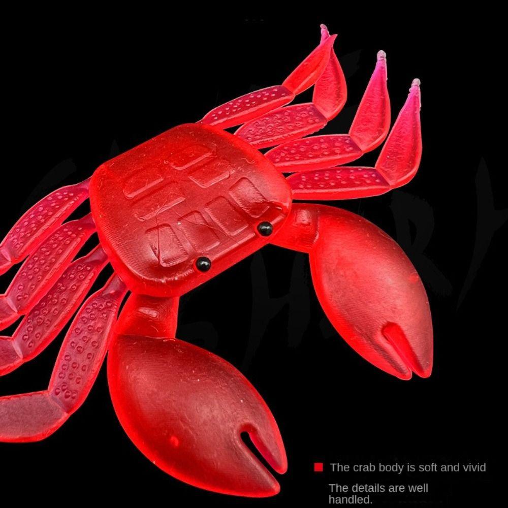 Mồi Câu Cá Giả Hình Cua Mềm 8cm Hai Màu