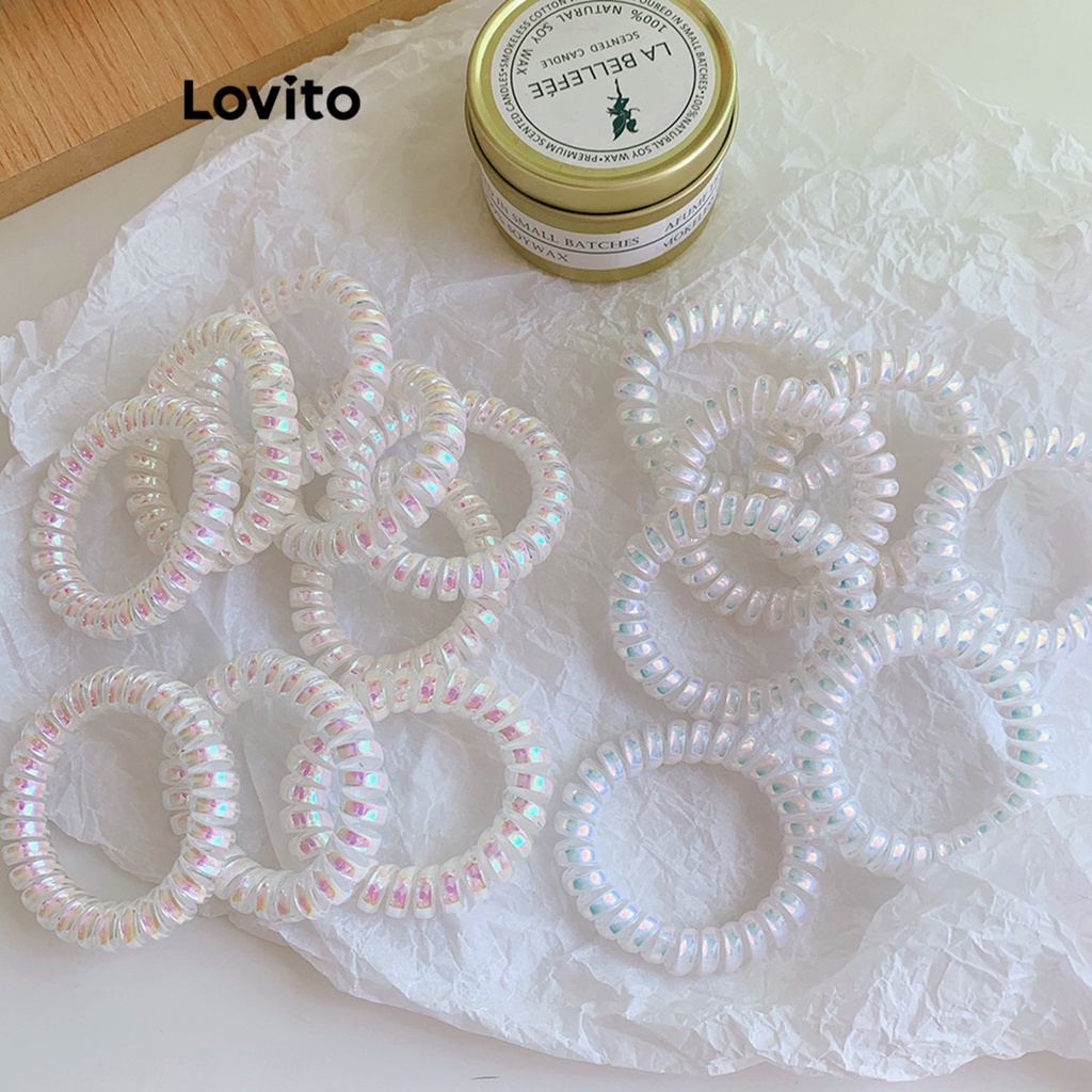 Lovito Dây buộc tóc cơ bản đơn giản thông thường cho nữ LNA28034