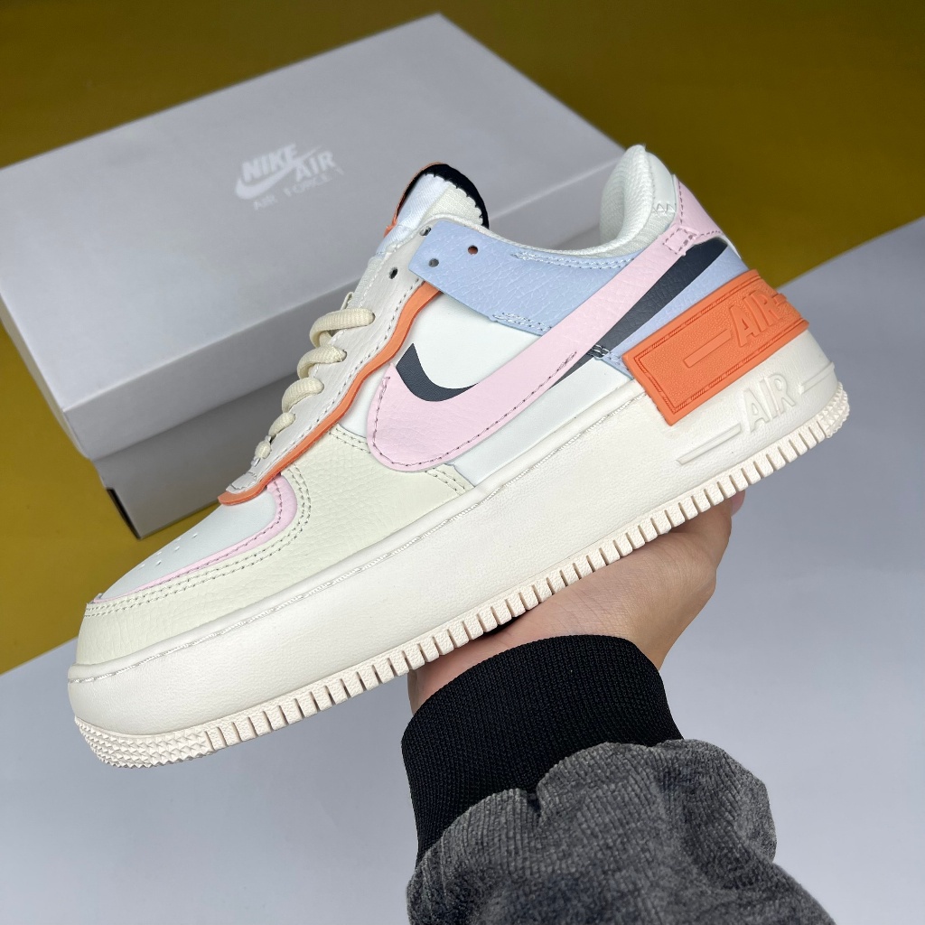 Giày AF1 Shadow SSail Pink Glaze. AF1 Shadow Trắng Móc Hồng Xanh - Than.Shoes