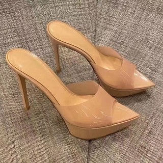 Phụ nữ 8cm mũi nhọn giày cao gót thời trang dép