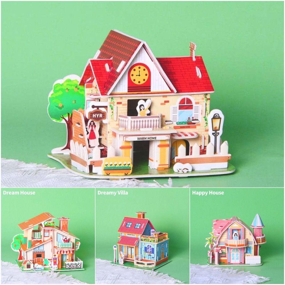 Bộ Đồ Chơi Lắp Ráp Mô Hình Ngôi Nhà Kẹo 3d Bằng Giấy diy Hoạt Hình Dành Cho Trẻ Mẫu Giáo