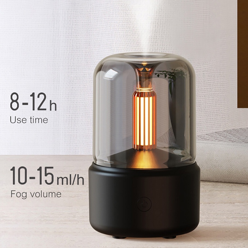 Xiaomi Youpin Humidifier Máy khuếch tán hương thơm Máy khuếch tán hương thơm dưới ánh nến Máy phun sương làm mát không khí USB cầm tay 120ml có đèn LED
