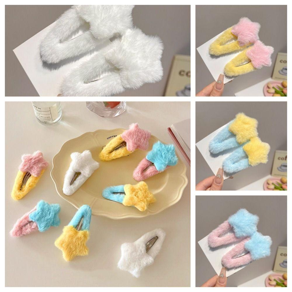 Trâm Cài Tóc bb Lông Nhung Hình Ngôi Sao Phong Cách Tối Giản Ngọt Ngào Hợp Thời Trang Dành Cho Bạn Nữ