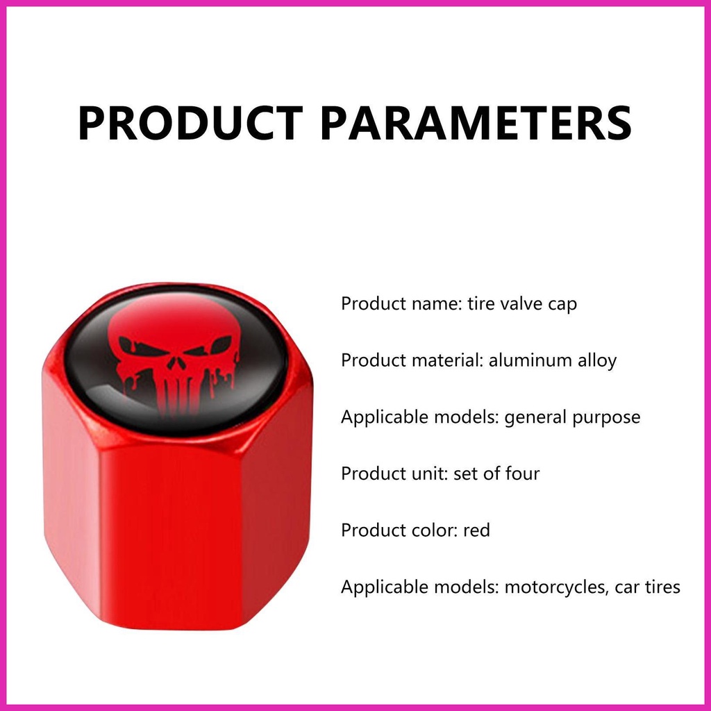 4 Nắp Van Bánh Xe Đạp, Xe Máy, Xe Oto, Bằng Kim Loại Mới