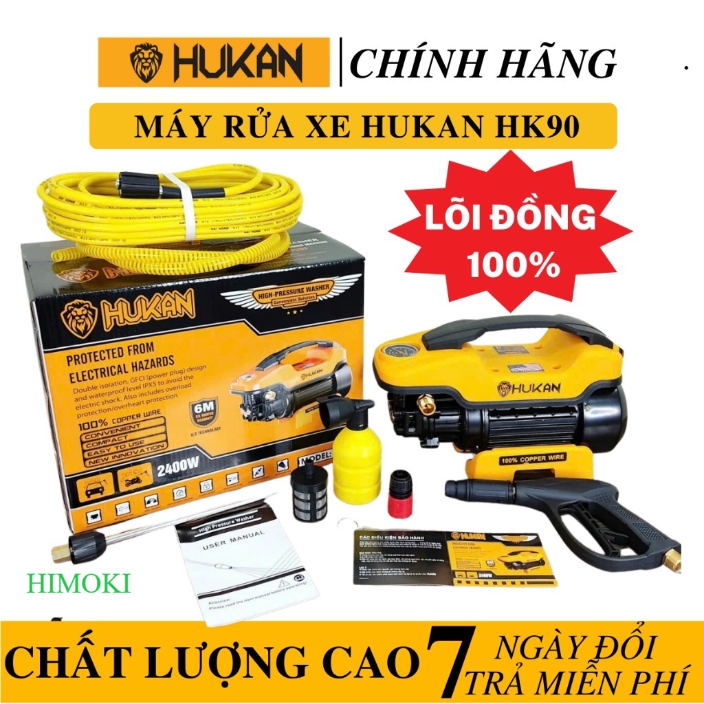 Máy rửa xe Hukan HK 90/Máy xịt rửa điều hòa công suất lớn/ THÔNG SỐ KỸ THUẬT 2400w ĐL HIMOKI