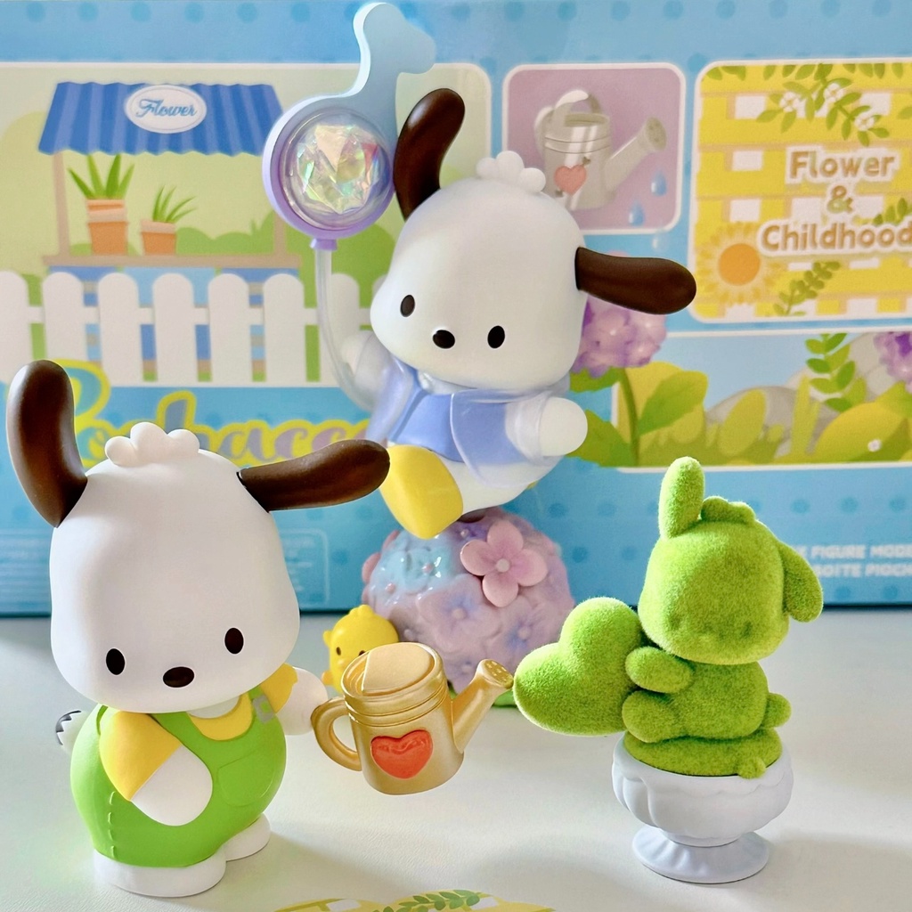 Sanrio Mô Hình miniso x miniso pochacco 6 Kiểu Dáng + 1 Hộp Bí Mật
