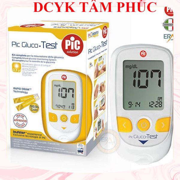 [TẶNG KÈM 25 QUE] Máy đo đường huyết PIC Gluco Test- ITALY- BẢO HÀNH TRỌN ĐỜI