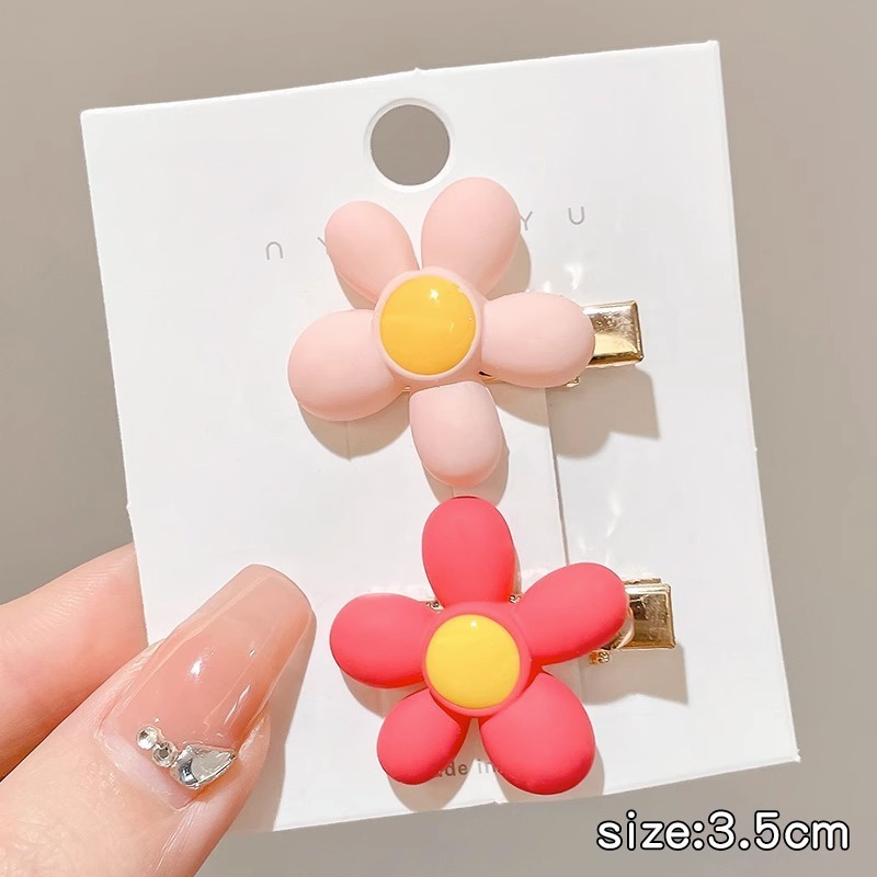 Bộ Kẹp Tóc dopamine y2k Màu Hồng Thời Trang Cho Bé Gái