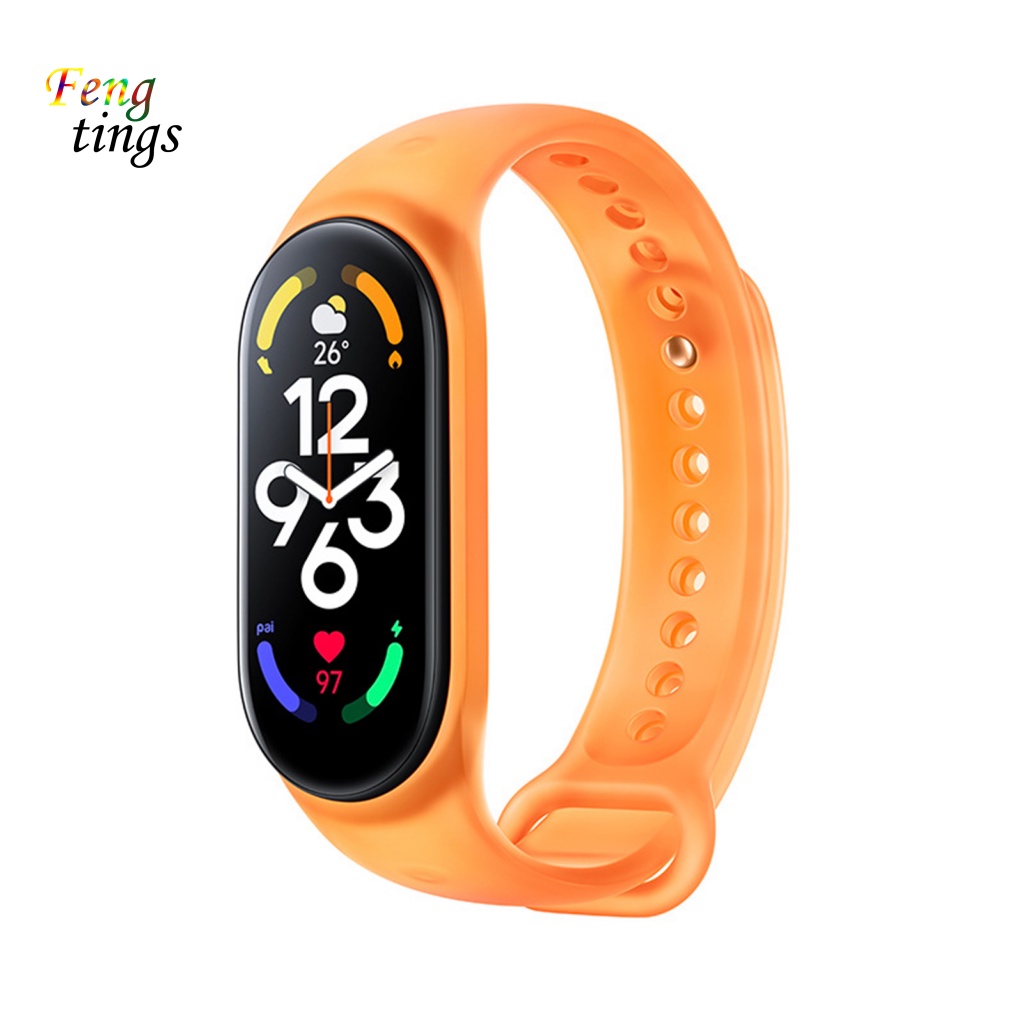 Dây Đeo Đồng Hồ Bằng Silicon Mềm Họa Tiết Rằn Ri Độ Co Giãn Cao Thoải Mái Cho xiaomi miband 5 / 6 / 7