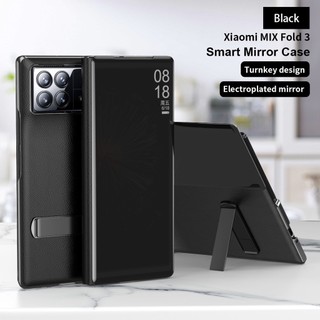 Thông Minh Bao Da Điện Thoại Nắp Lật Mặt Gương Hít Nam Châm Có Giá Đỡ Chống Sốc Chống Rơi Vỡ Cho xiaomi mix fold 3