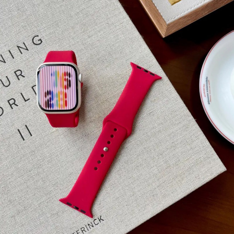 Silicone Dây Đeo Thể Thao Bằng Silicon Kích Thước 2 49mm 45mm 44mm 42mm 41mm 40mm 38mm Cho iwatch series 9 ultra 2 se 8 7 6 5 4