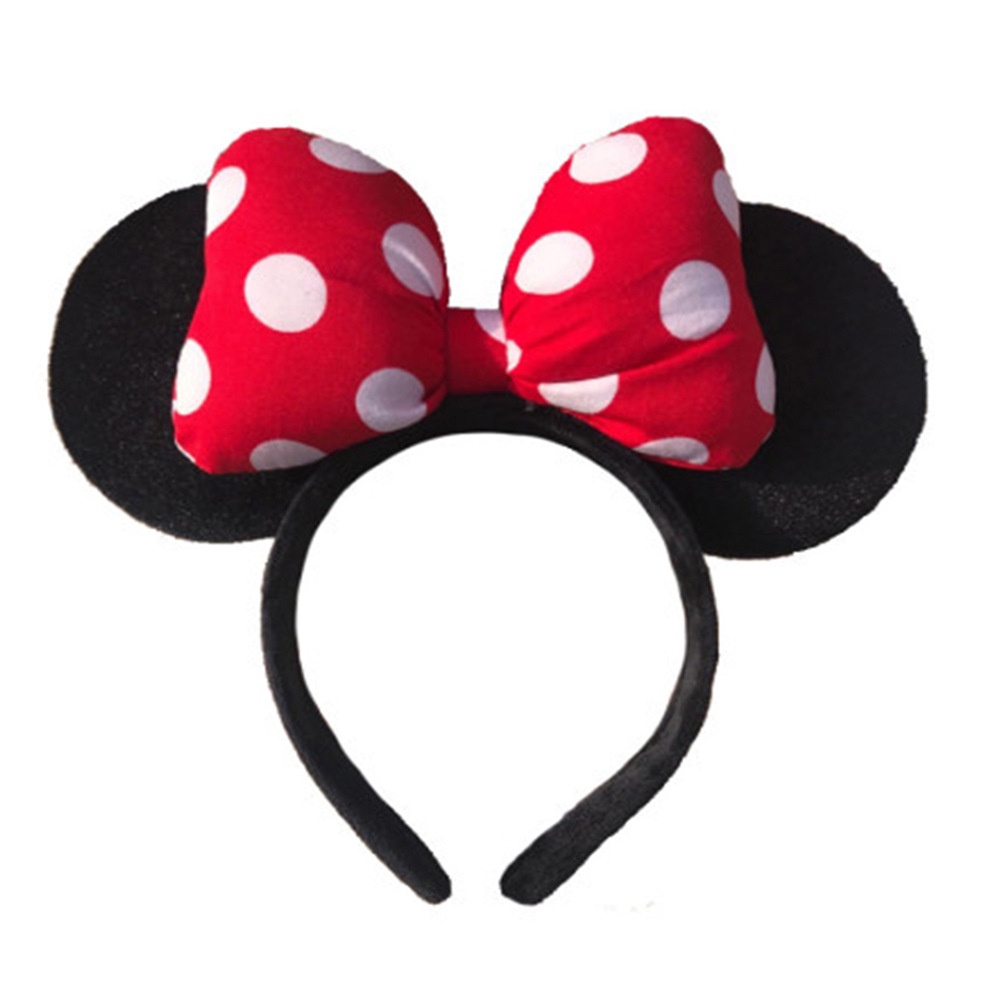 Dễ Thương Băng Đô Cài Tóc Hình Chuột mickey / minnie Đính Nơ Đáng Yêu