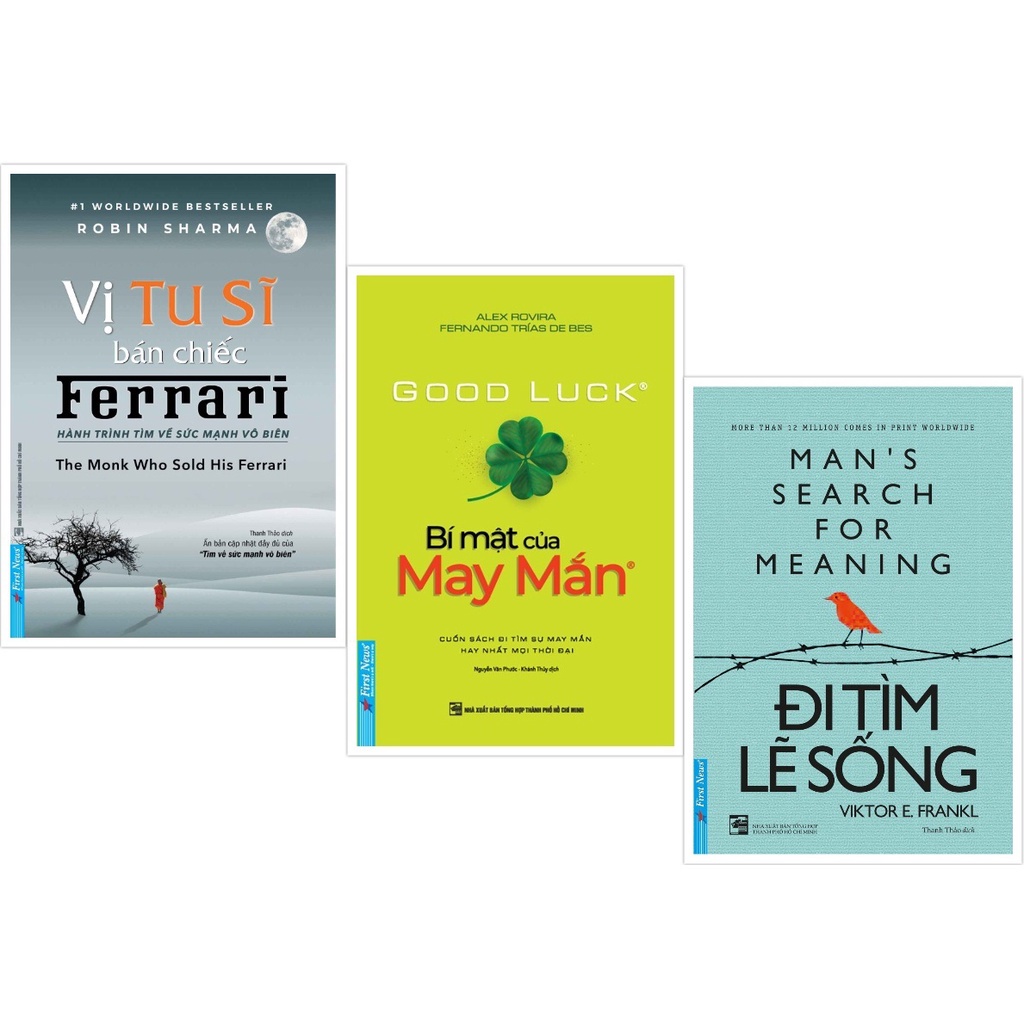 Sách - Combo Vị Tu Sĩ Bán Chiếc Ferrari + Bí Mật Của May Mắn + Đi Tìm Lẽ Sống  - First News