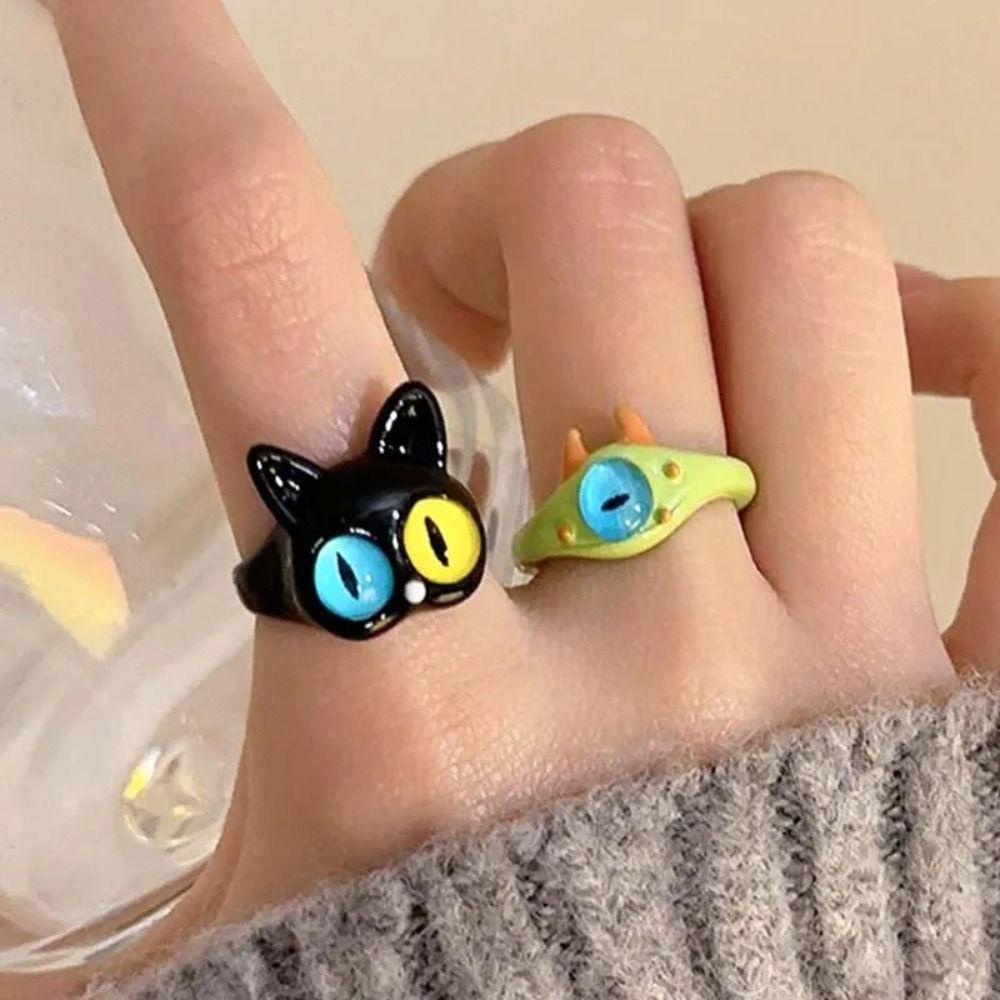 Susans Nhẫn Cưới Hình Mèo Mắt To Vui Nhộn Thời Trang Mới
