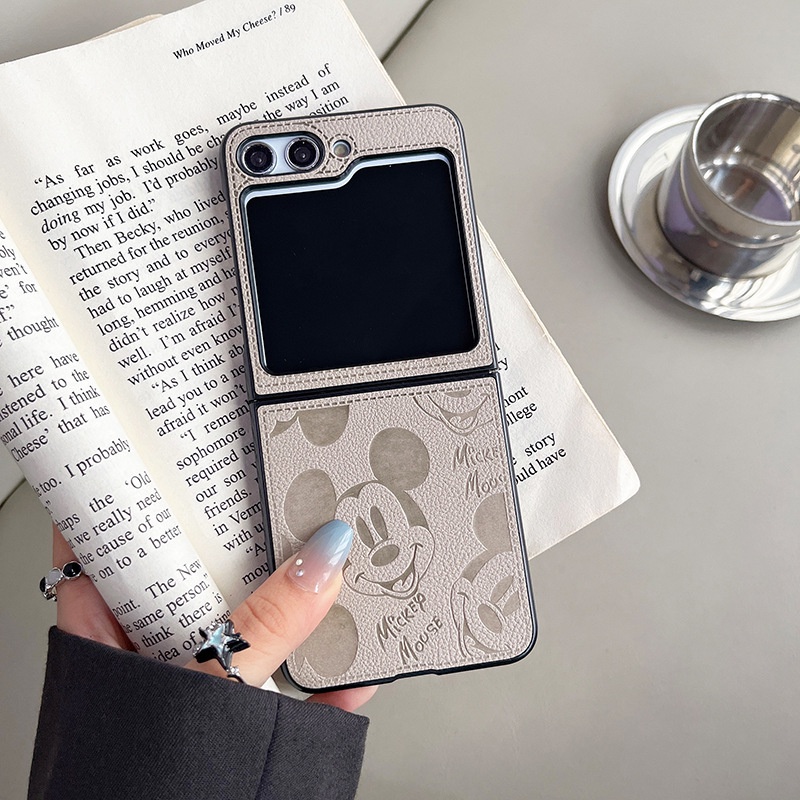Sang Trọng Bao Da Điện Thoại Nắp Lật Thời Trang Cho samsung z flip5 flip z 5 slim ins flip 5 Ốp