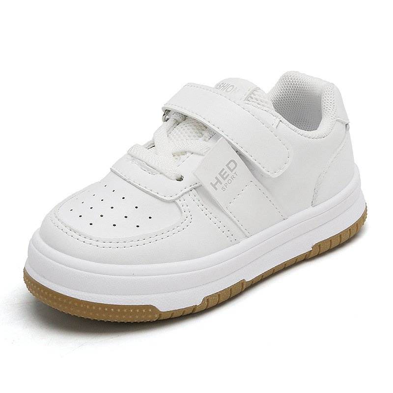 Giày thể thao màu trắng đế nâu khỏe khoắn cho bé trai bé gái - giày cho bé đế mềm êm siêu nhẹ sz21- sz38 có sz đại S105