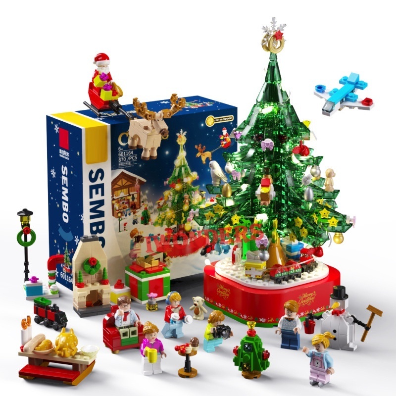 Hộp Nhạc Mới Năm 2023 Có Đèn Hình Cây Thông Noel Thạch Anh Tím