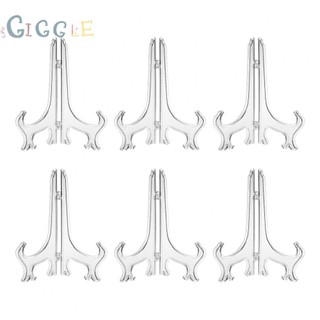 Tray Rack Plastic Plate Holder Display Stand Easel Transparent Decorative
