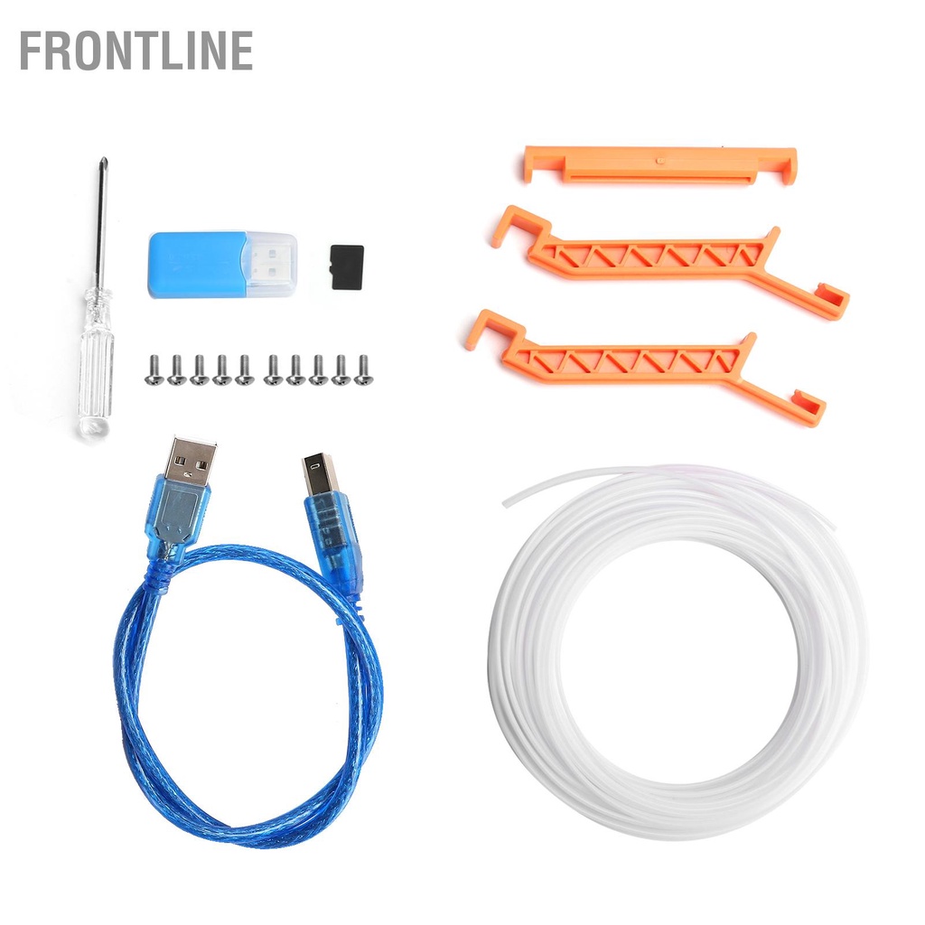 Frontline Bộ máy in 3D mini Máy tính để bàn DIY với thẻ TF 4G dành cho trẻ em Trẻ Học sinh Người mới bắt đầu 110‑240V