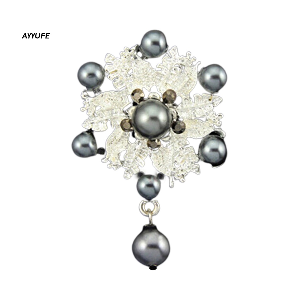 Trâm Cài Áo Hình Bông Hoa Đính Ngọc Trai Nhân Tạo Thời Trang