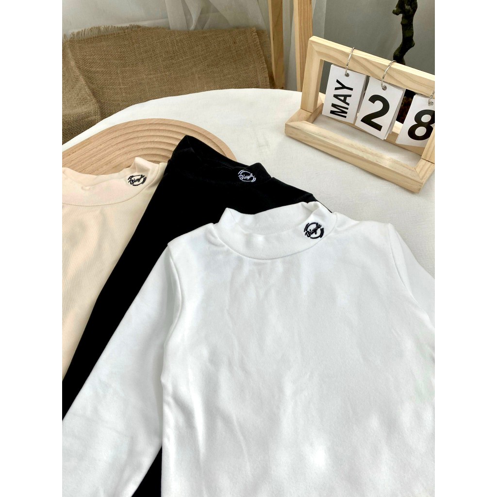 Áo giữ nhiệt thu đông dài tay cho bé trai bé gái chất cotton dày dặn