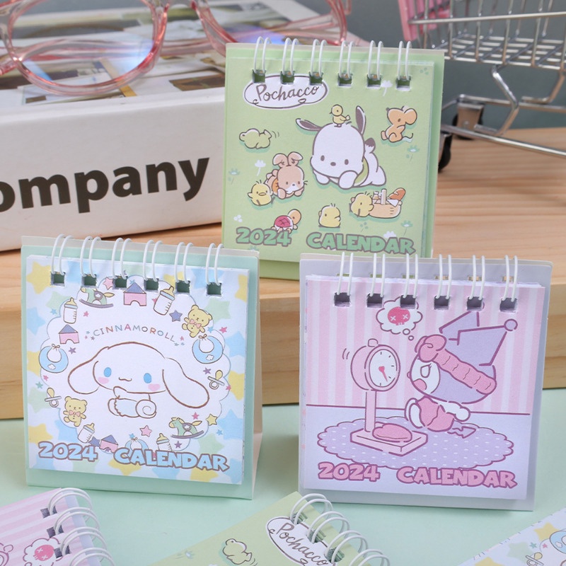 Lịch Để Bàn mini Họa Tiết Hoạt Hình Dễ Thương Dành Cho Học Sinh / Văn Phòng / Trường Học / 2024