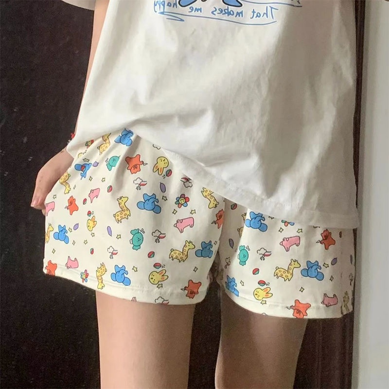 Quần Short Pijama Mềm Mại Thoải Mái In Họa Tiết Hoạt Hình Cậu Bé Bút Chì Đáng Yêu