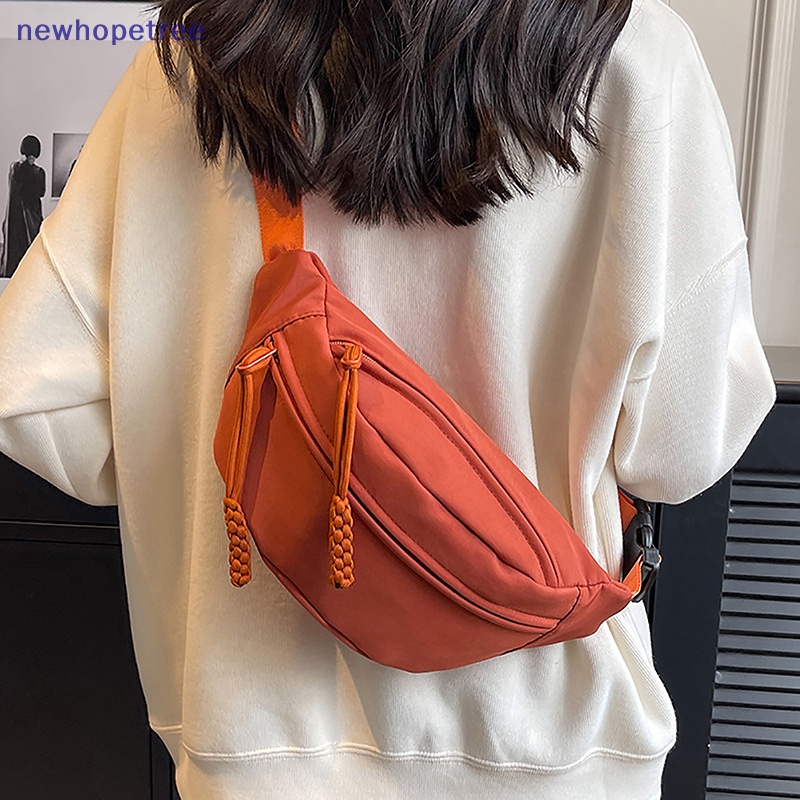 Túi Đeo Chéo Ngực / Hông Bằng Vải canvas Hình Mặt Trăng Phong Cách Thể Thao Thời Trang Cho Nữ