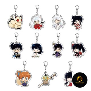 Móc khóa acrylic Inuyasha Mặt dây chuyền móc khóa san hô Inuyasha Higurashi Kagome