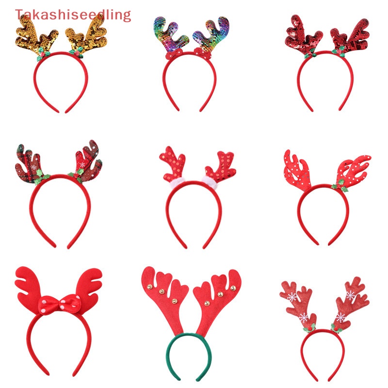 Băng Đô Cài Tóc Hình Tuần Lộc / Cây Thông Giáng Sinh / Năm Mới Dễ Thương Cho Bé