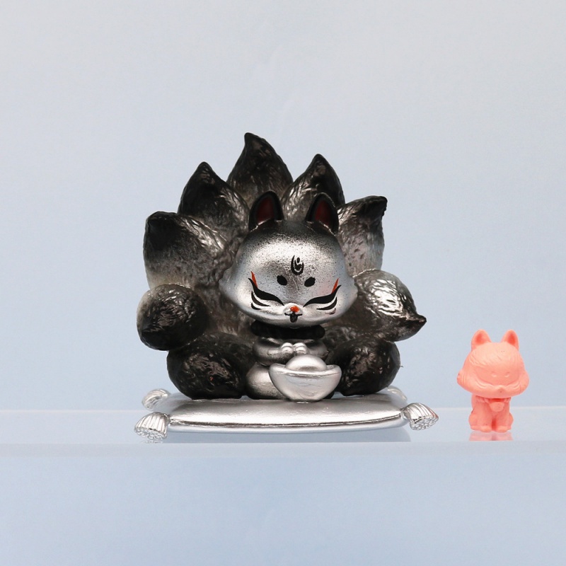 Tượng Cáo Chín Đuôi Làm Bằng Thủ Công Mỹ Nghệ Trang Trí Xe Hơi