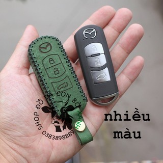Bao da chìa khoá mazda 2, mazda 3, mazda 6, cx5, cx8, cx9 handmade da thật 002