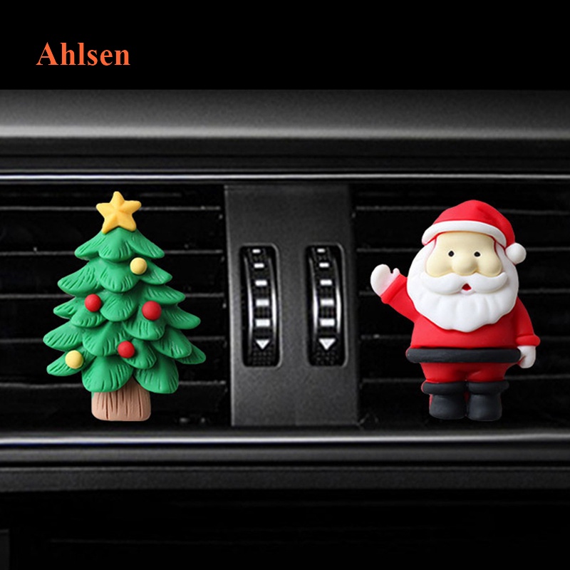 Ahlsen Kẹp Điều Hòa Không Khí Phong Cách Giáng Sinh Cho Xe Hơi
