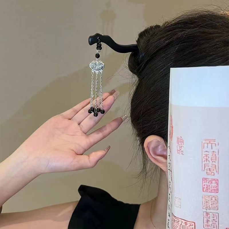 Trâm Cài Tóc Màu Đen Phong Cách retro Mùa Thu Mới 2023