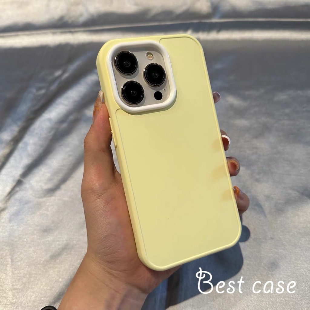 Ốp Điện Thoại Mềm Màu Trơn Đơn Giản Cho iphone 11 12 13 14 15 pro max