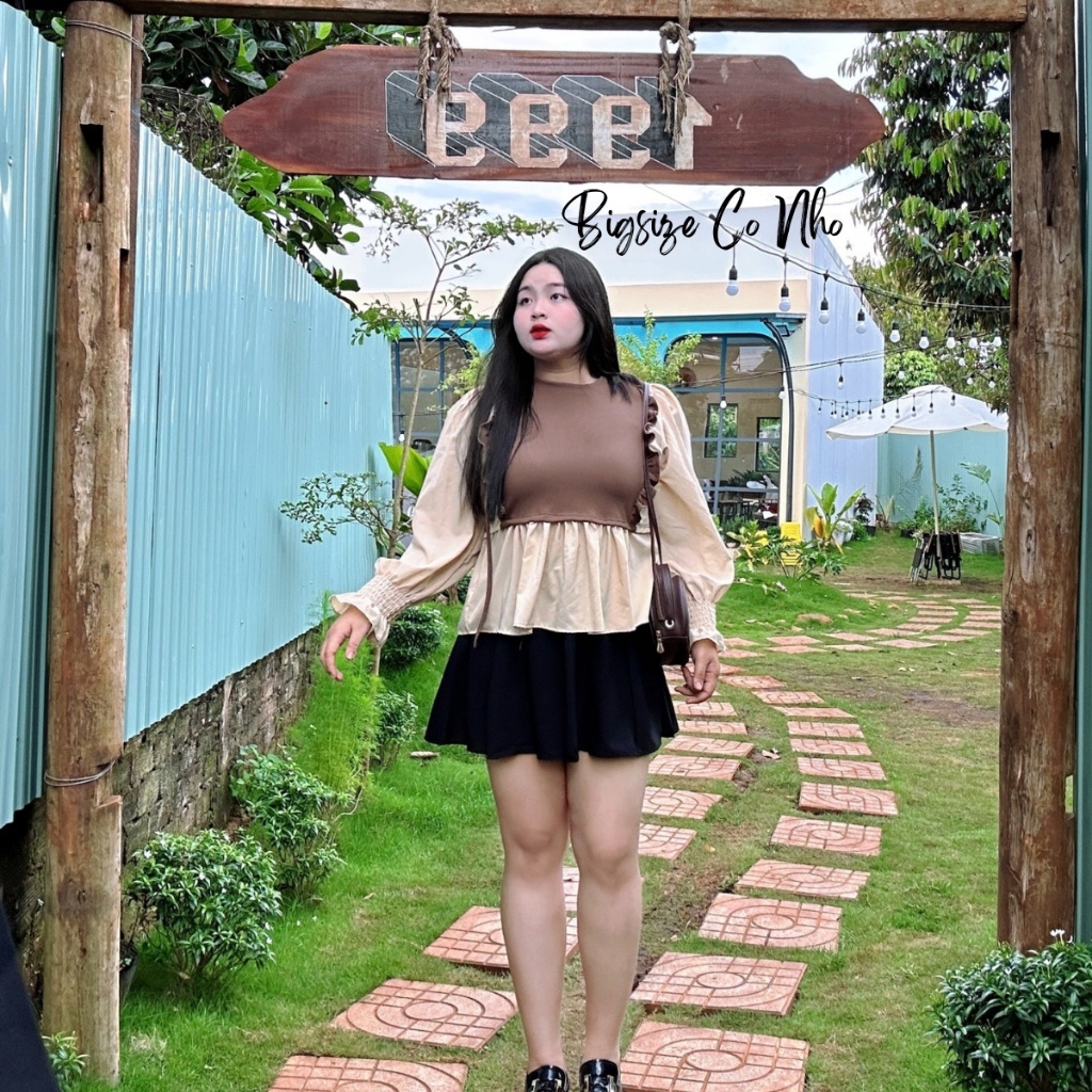 Sơ Mi Tiểu Thư Nữ Bigsize Dáng Babydoll Tay Phồng Xinh Xắn Chất Vải Nỉ Gân Thời Trang Thu Đông SM40