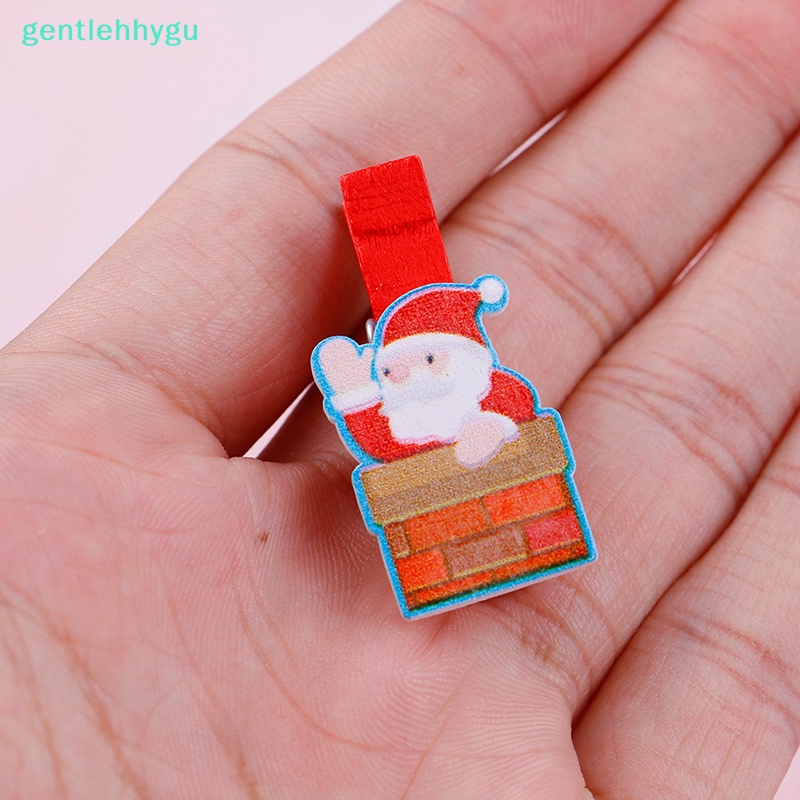 Set 10 Kẹp Giấy mini Hình Ông Già Noel Bằng Gỗ vn